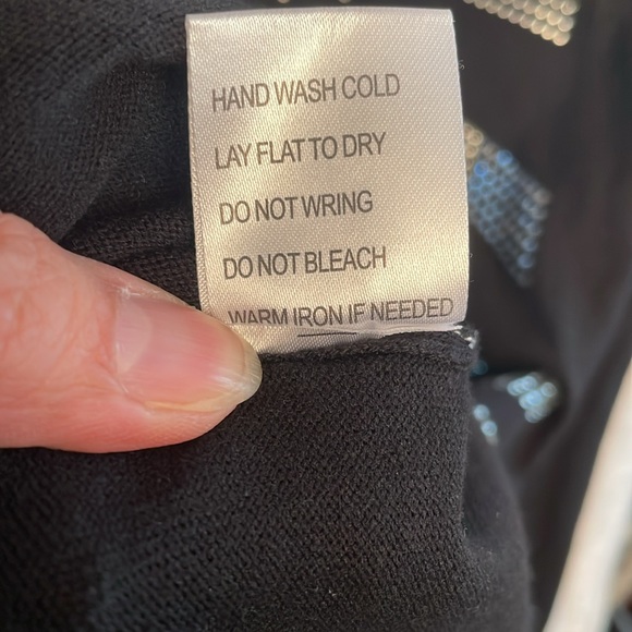 Black Studded Women's cardigan sweater size large.  Brand new never worn - Picture 5 of 8